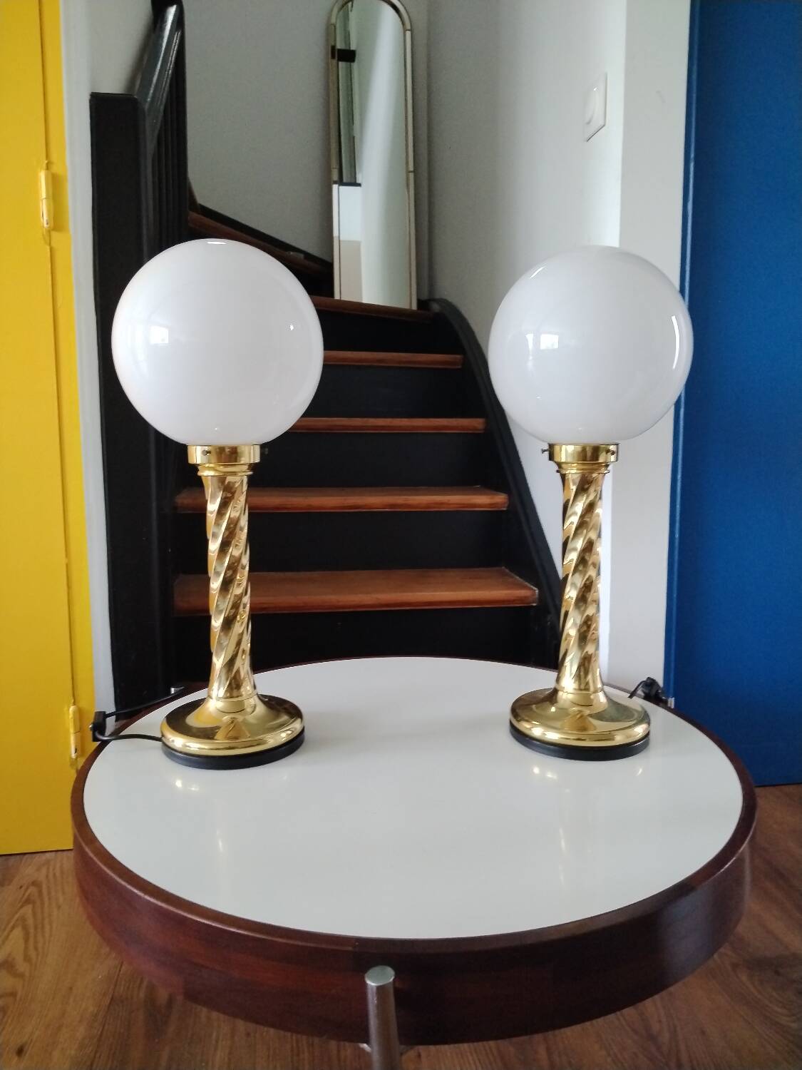 Pair of Vintage Rogo Leuchten Desk Lamps, 1970s.