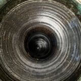 Brutalist studio pottery vase in East German style from the mid-century by Kerstin & Ralf Unterstab for Kunsttöpferei Unterstab KTU, 1960s.