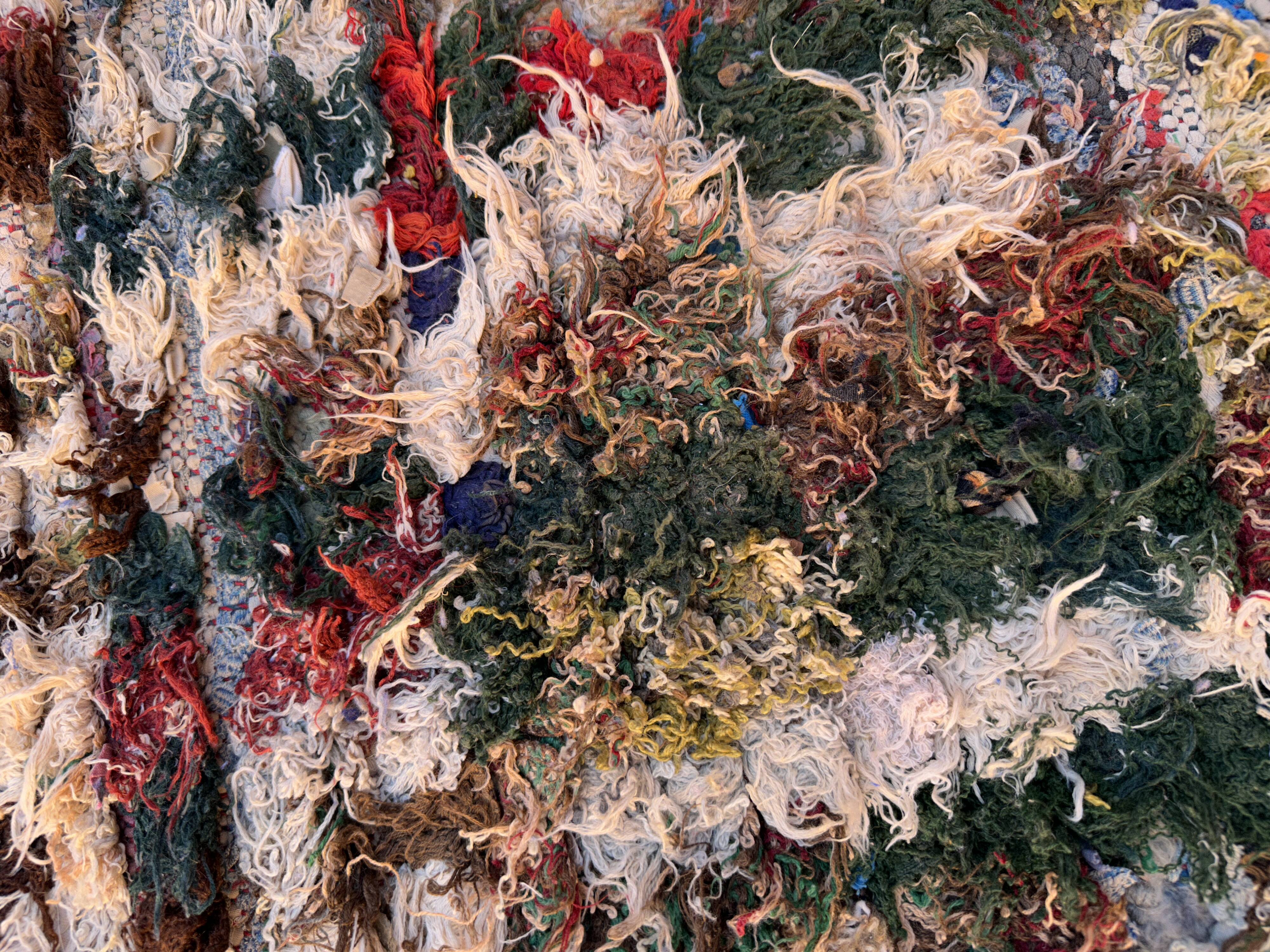 Moroccan carpet boucherouite colored - 70 x 160 cm