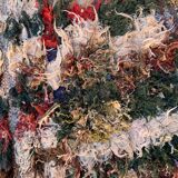 Moroccan carpet boucherouite colored - 70 x 160 cm