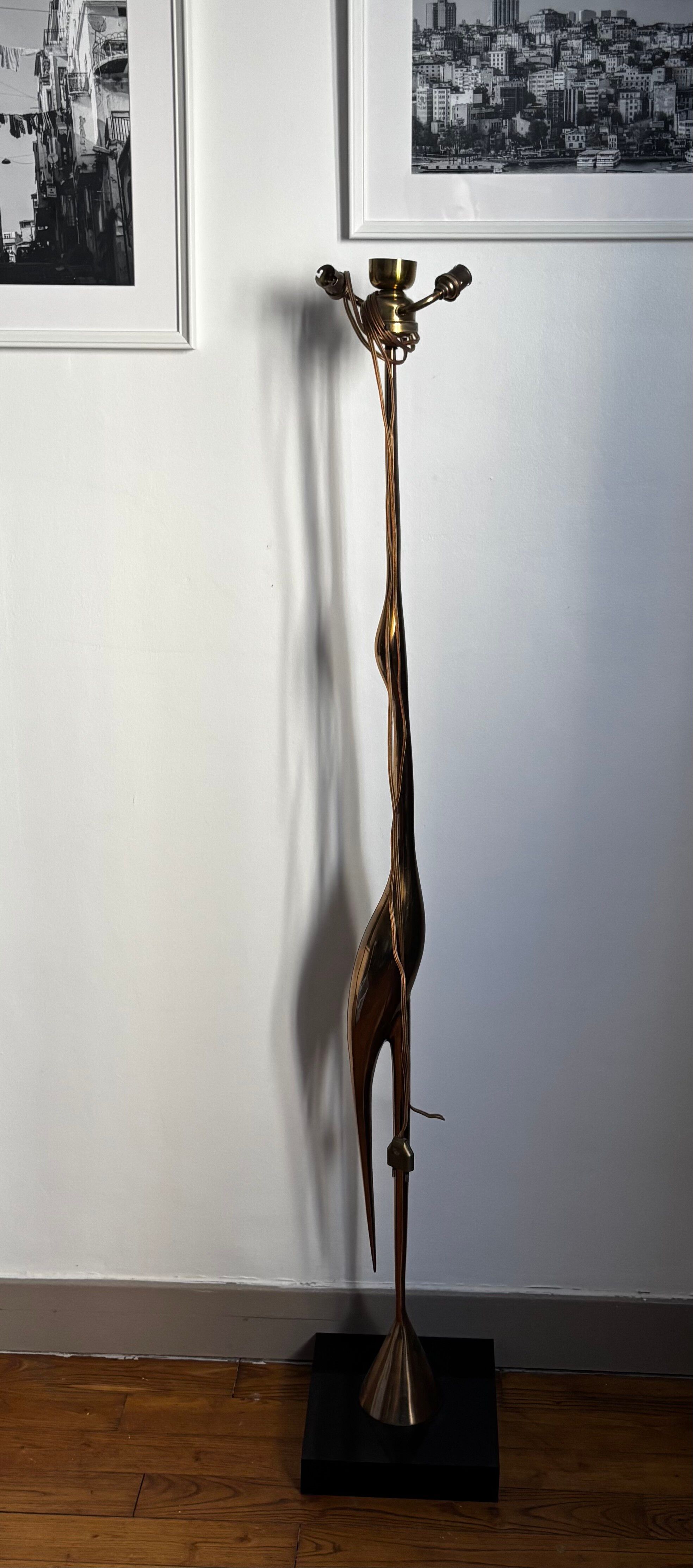 Lamp "Héron" signed René Broissand