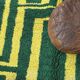 Contemporary green rug - 292 x 255 cm