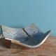 AP ceramic trinket tray with lace-like embroidery effect