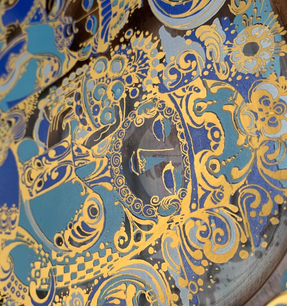 Limited edition German vintage Christmas wall plate by Bjørn Wiinblad for Rosenthal, 1978