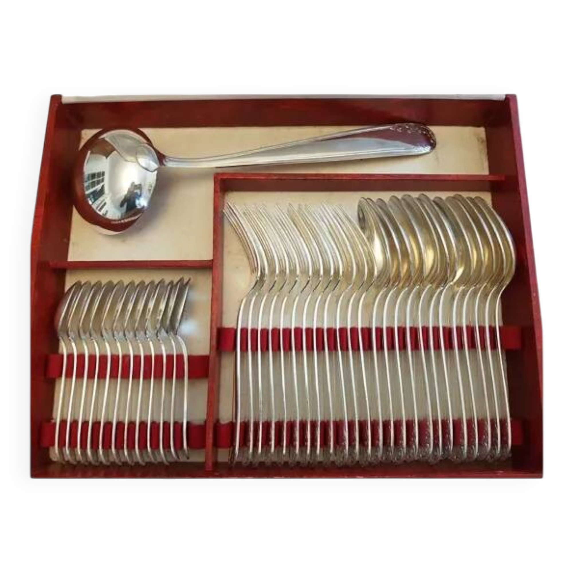 Silver cutlery set 37 pieces Louis XV style