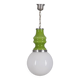 Chandelier en verre vert vintage des années 1970 avec un design d'ère spatiale