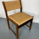Chaises rustiques modernistes en bois et corde de papier, années 1970, lot de 6