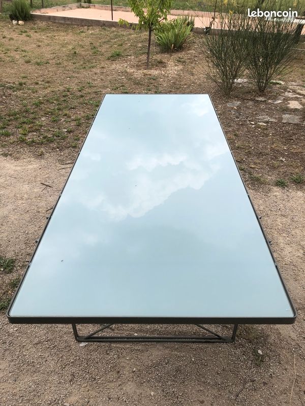 Glass dining table by Niels Rangelgaard for Ikea