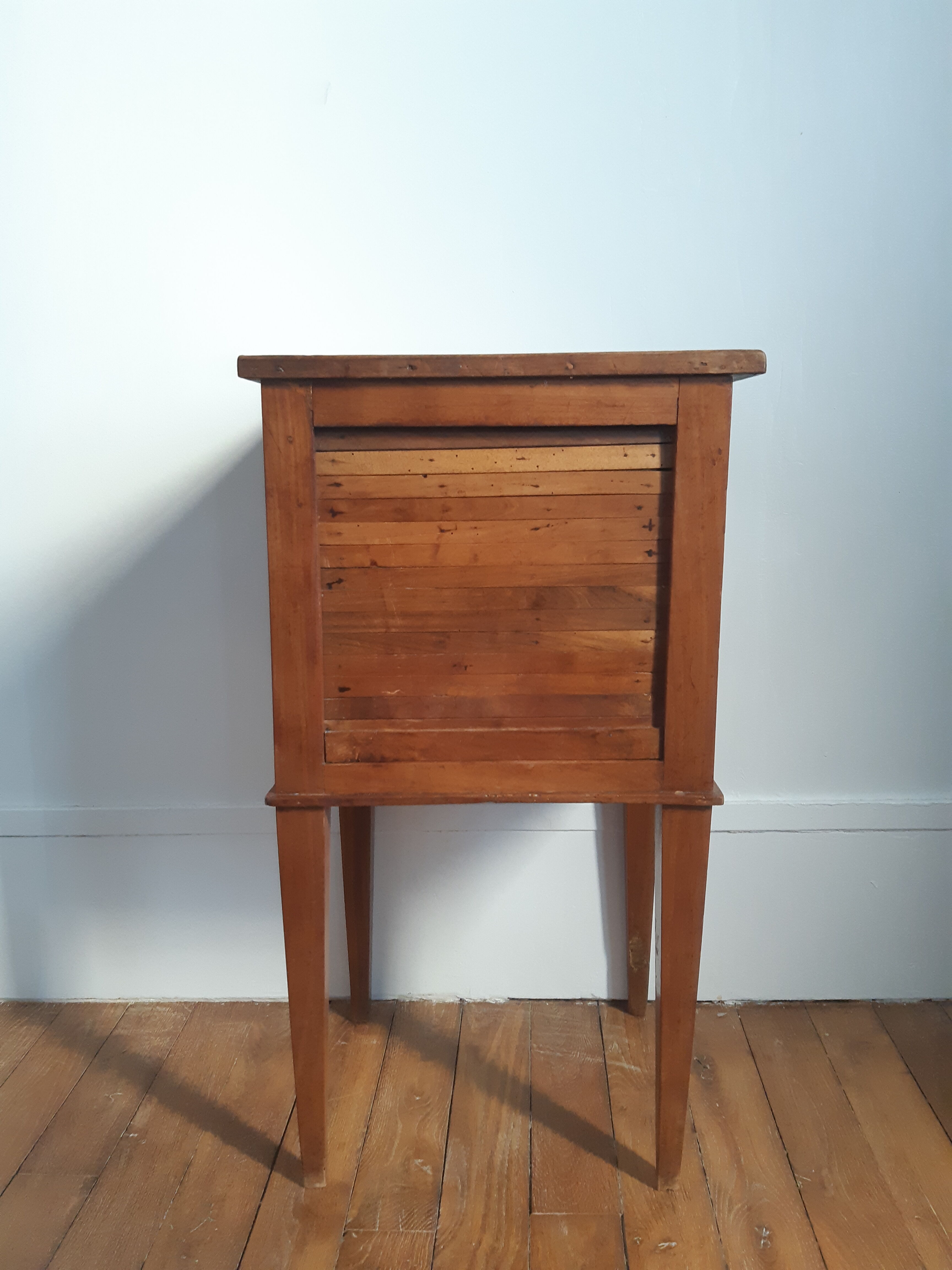 Directoire style curtain bedside table