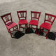 Set 4 chaises bistrot campagne, chalet