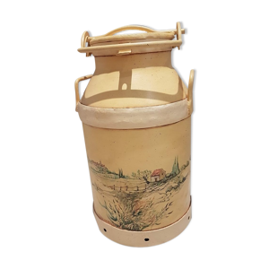 Bidon de lait industriel peint