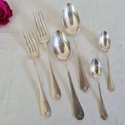 Housewife old cutlery in silver metal X12 people