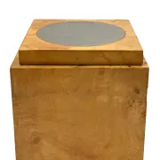 Tommaso Barbi, Mid-century burl ice bucket, TB Italy, ca. 1970