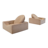Modernist Lounge Chairs, France, 1970s, Set of 2