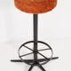 Vintage dark orange stool, Germany, 1960s