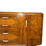 Buffet en noyer Art déco italien, de grande qualité.