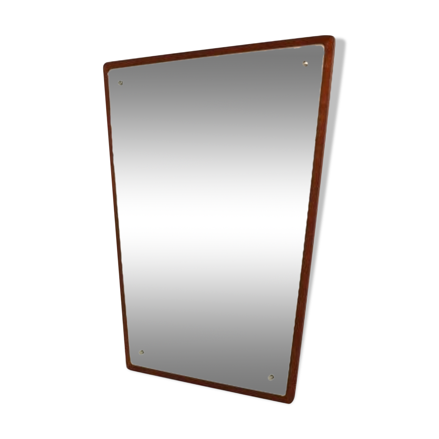 Scandinavian teak mirror Sweden 1960, 72x38cm