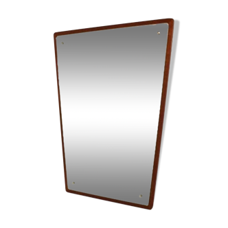 Scandinavian teak mirror Sweden 1960, 72x38cm