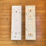 Large pair of wall lights, light box, ceiling light in white plexiglass and neon tube LAMP-7393