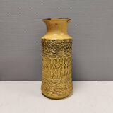 Huge floor vase from west germany, in yellowish glaze.