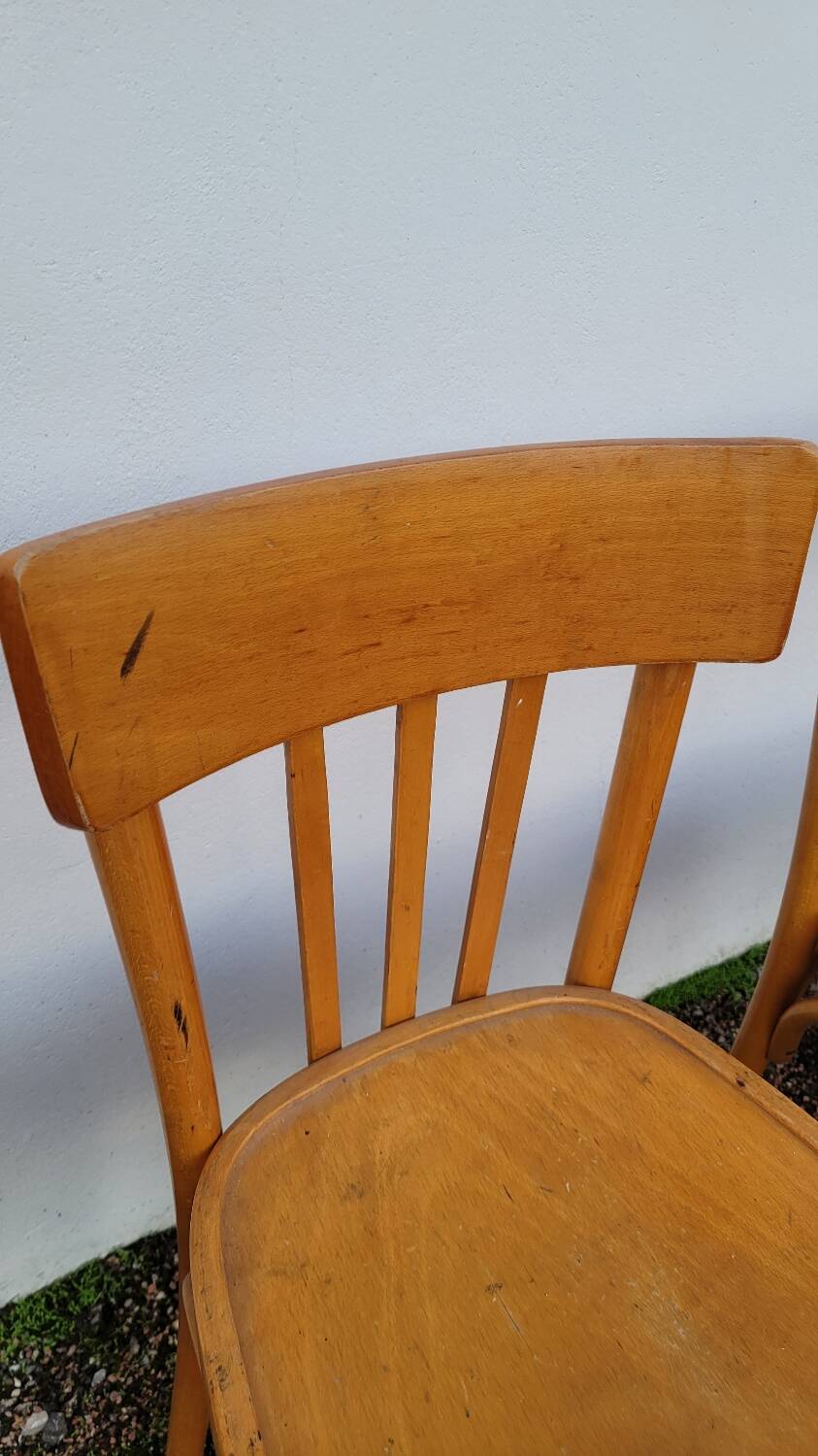 Set of 4 vintage restaurant bistro chairs - 1950s