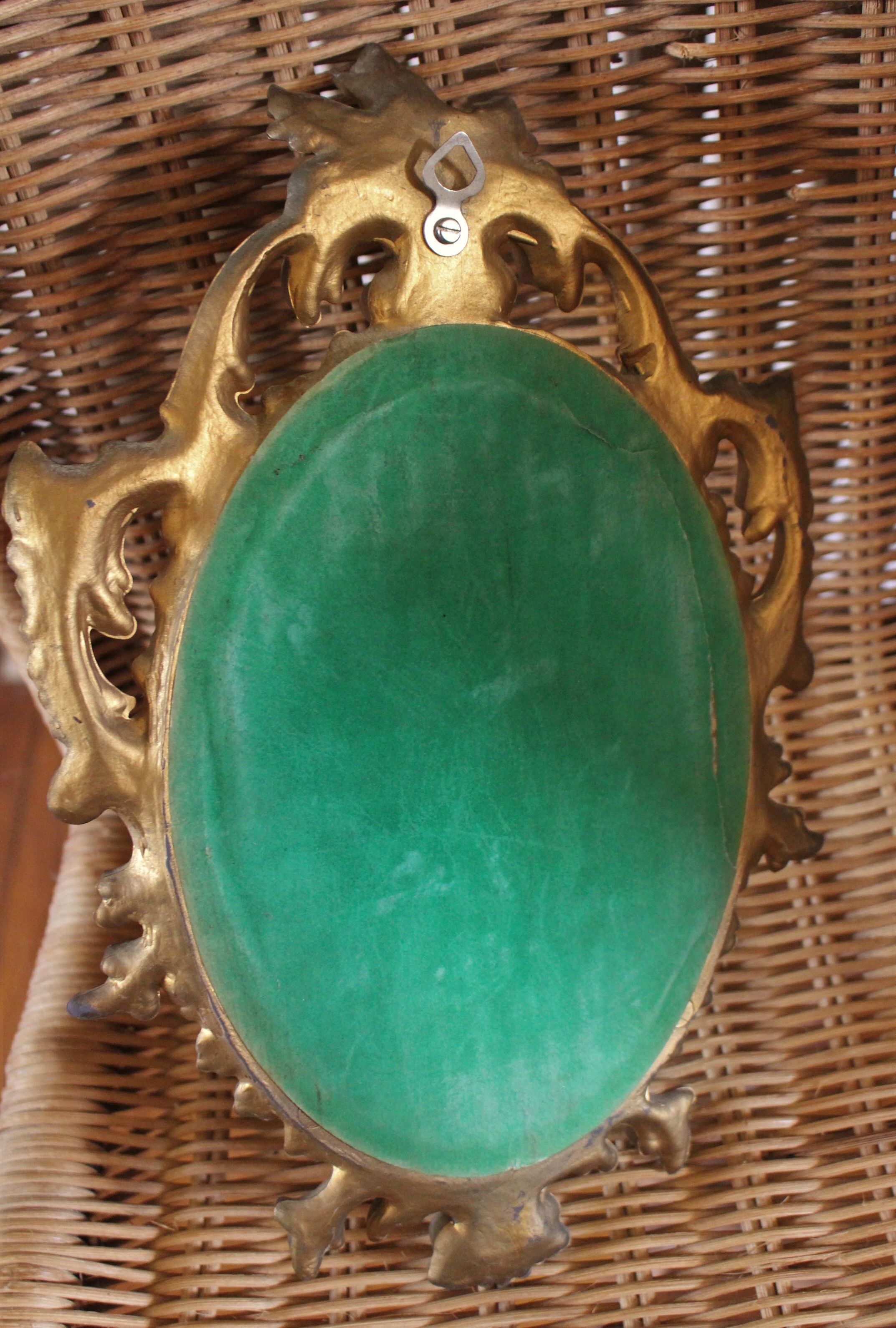 Mirror gilded wood worked vintage