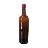 Vintage xxl bottle (46cm)in amber blown glass