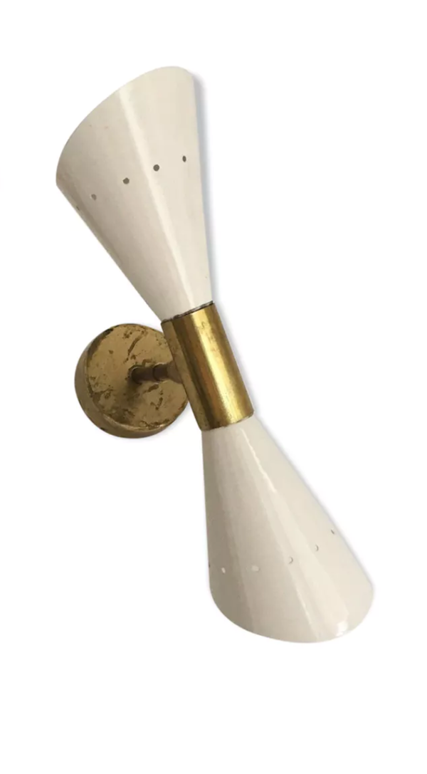 Parie d'appliques dans le style des créations italiennes des années 50-60's