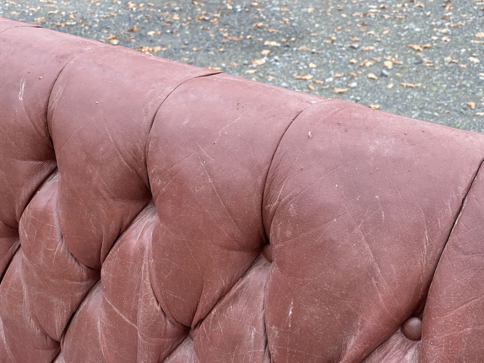 1930s bistro bench in faux leather