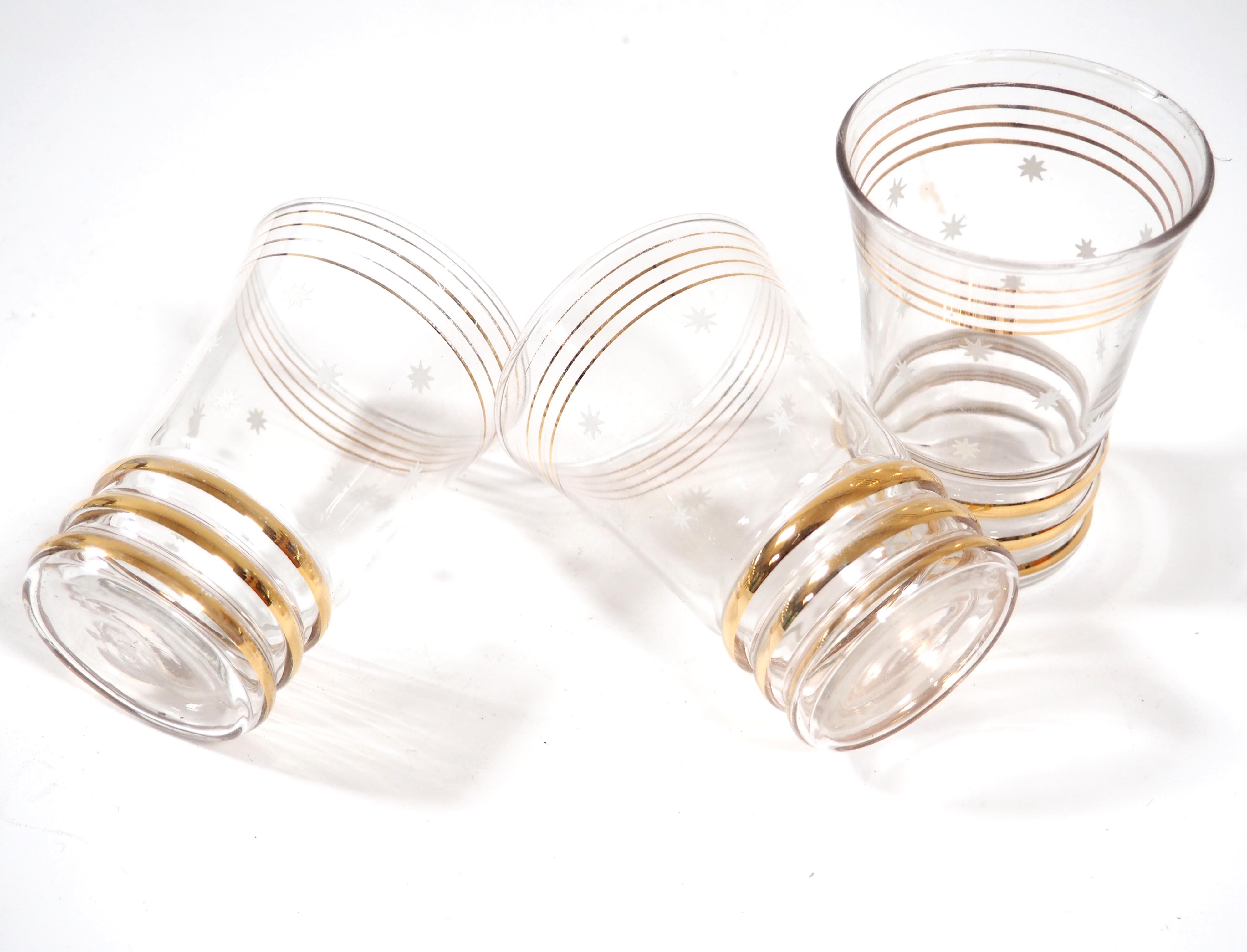 Lot of 3 old glasses