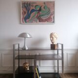 Brushed aluminum shelf 1980