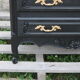 Louis XV style black commode with natural wood top – 3 drawers