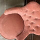 Pair of small powder pink toad armchairs