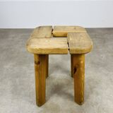 Finnsauna Olof Ottelin brutalist style stool, 1960s