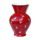 Vintage red baud ceramic vase in Vallauris 50