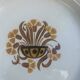 8 flat plates, Carnation model, art deco, CREIL ET MONTEREAU, floral pattern, old