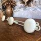Patère, vintage beige metal coat rack