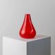 Vintage red Murano glass vase - Italy 1970s
