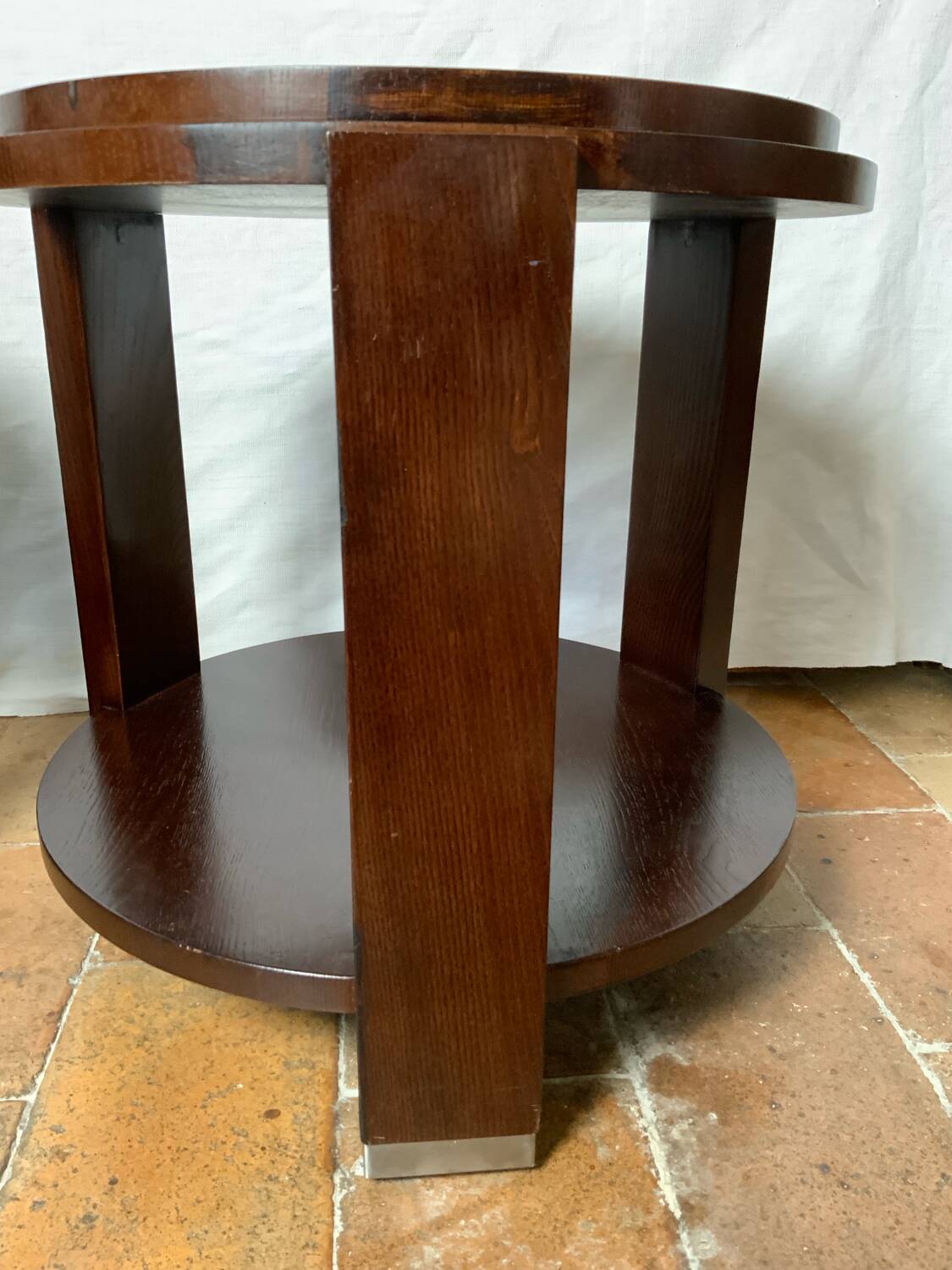 Pair of pedestal tables