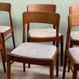 6 Danish chairs by Henning Kjaernulf in teak.