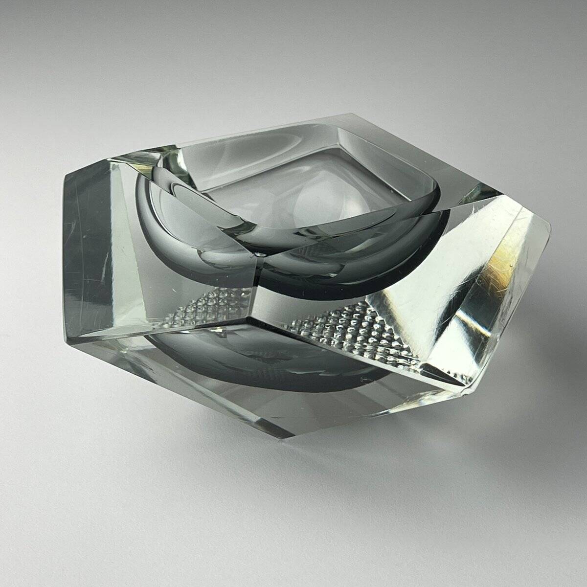 Murano glass ashtray Sommerso, Italy, 1970s