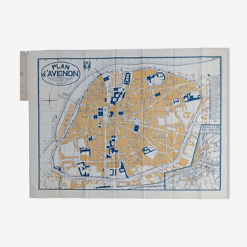 Avignon vintage map / plan