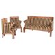 Biedermeier Seating Set in Walnut, 1830s, Set of 3