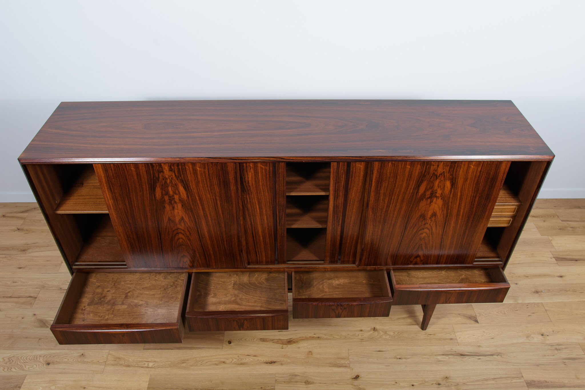 Mid century rosewood Danish sideboard by E. W. Bach for Sejling Skabe, 1960s