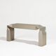 "Tube stool" bench in galvanized steel
