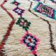 Moroccan Berber rug in cream wool with multicoloured diamonds – 250 × 147 cm