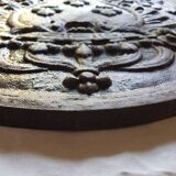 Cast iron fireplace plate