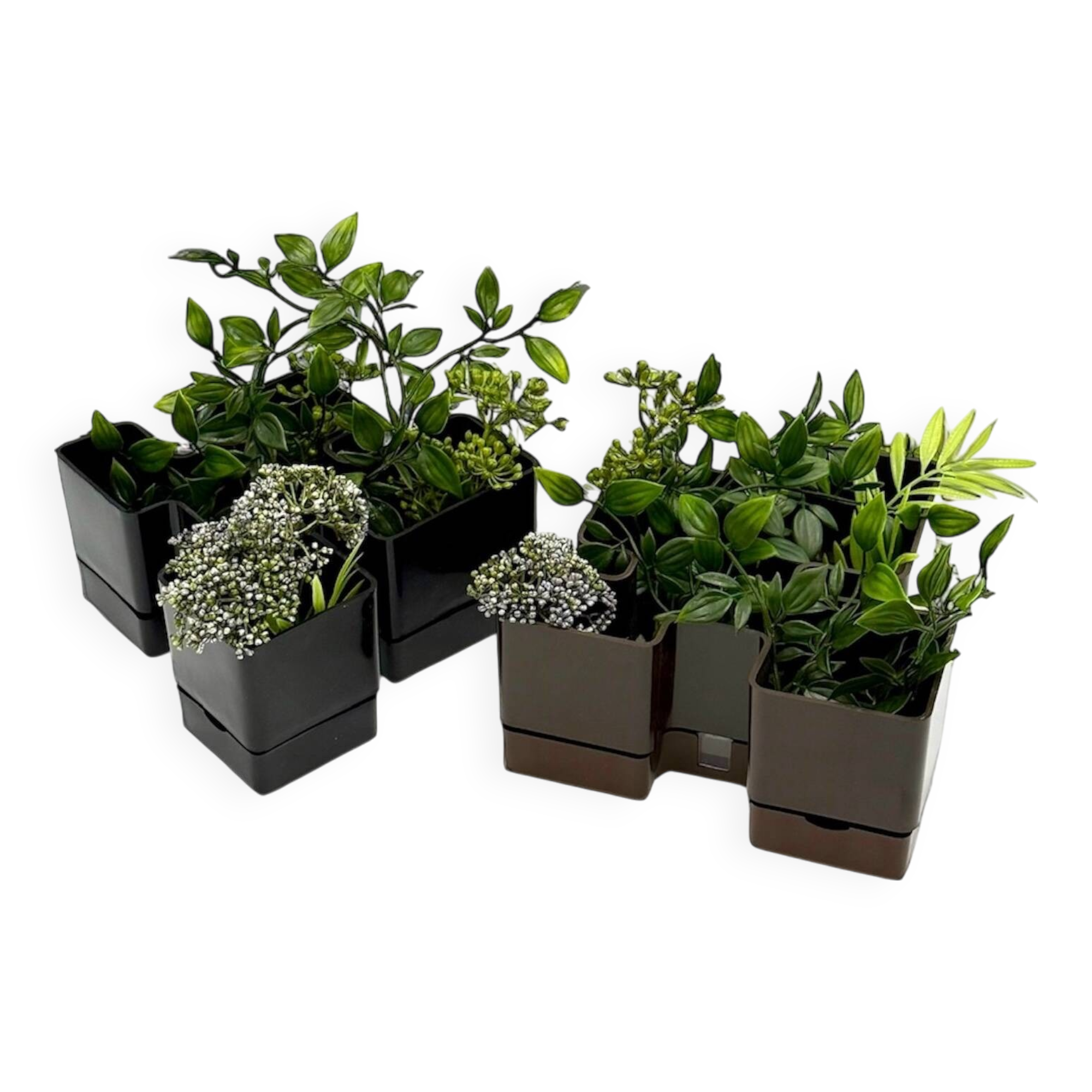 Paire de jardinières modulaires vintage des années 70 par Vastill