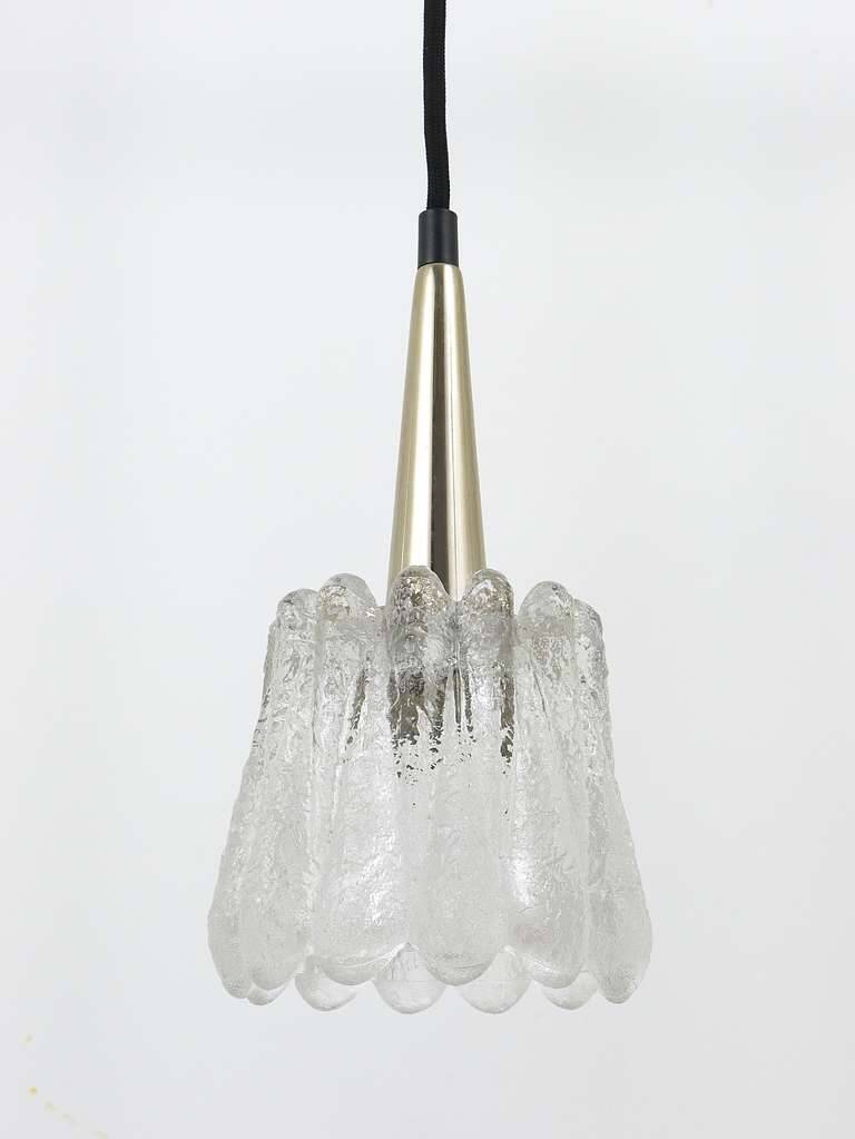 Set of three glass pendants by Carl Fagerlund for Orrefors, Sweden, 1960s.