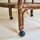 Rattan serving trolley